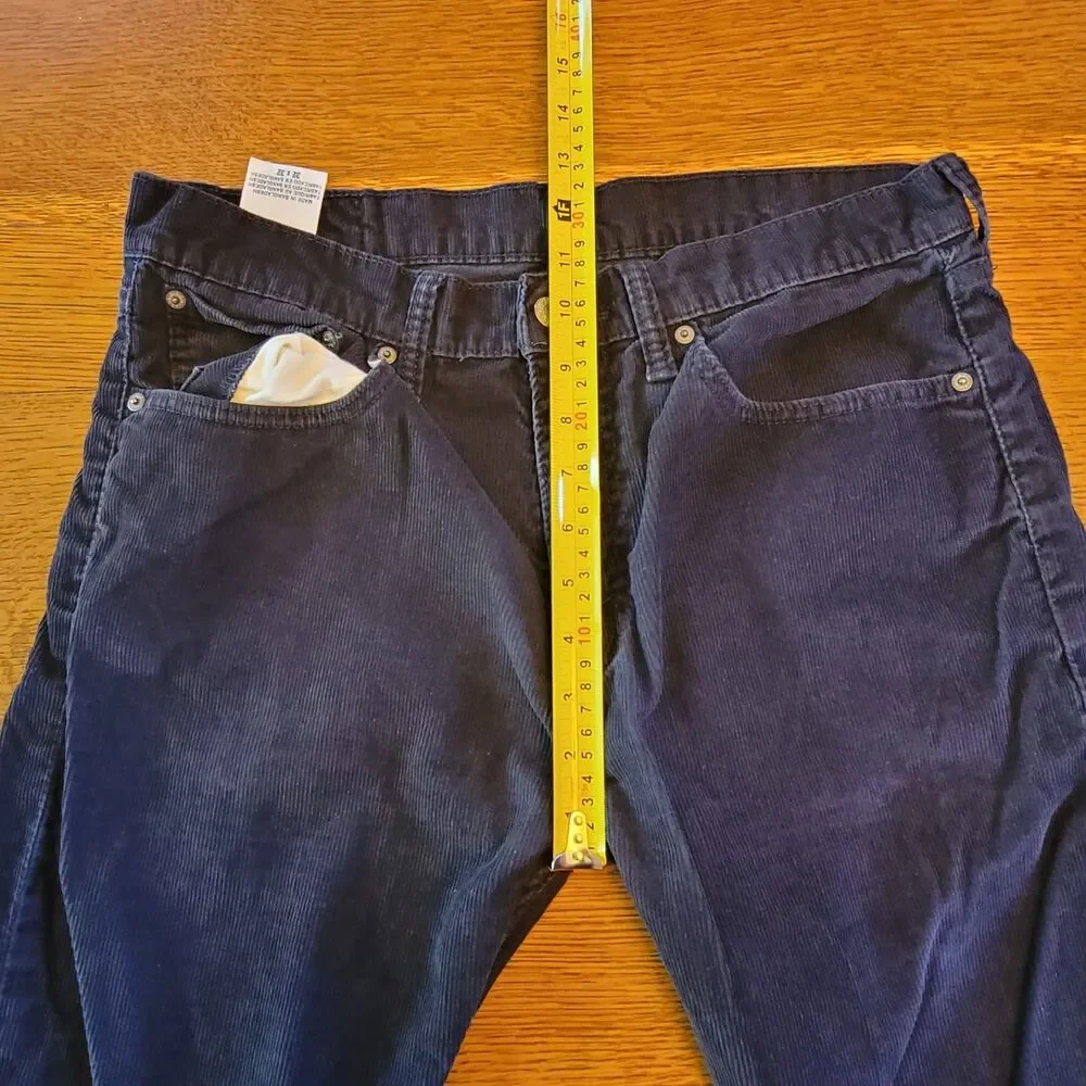 Levi's 508 Corduroy Jeans Dark Blue Straight Fit 32x32
